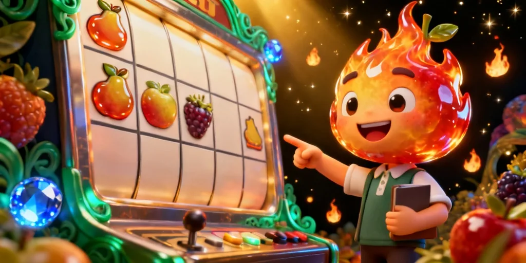 ภาพอธิบายกลไกการหมุนของเกม ไฟร์ฮอต 100